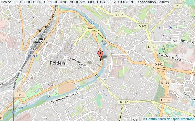 plan association Le Net Des Fous - pour Une Informatique Libre Et AutogÉrÉe Poitiers