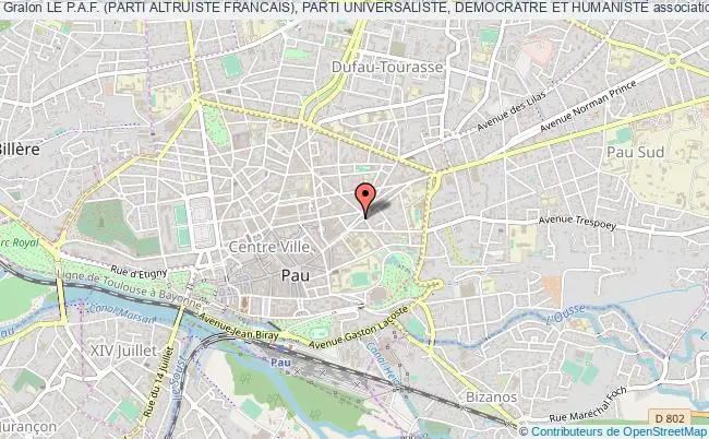 plan association Le P.a.f. (parti Altruiste Francais), Parti Universaliste, Democratre Et Humaniste Pau