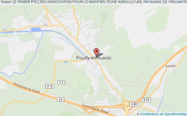 plan association Le Panier Pollien (association Pour Le Maintien D'une Agriculture Paysanne De Proximite - Amapp) Pouilly-en-Auxois