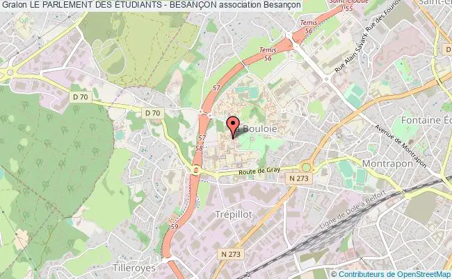 plan association Le Parlement Des Étudiants - BesanÇon Besançon