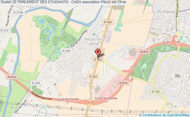 plan association Le Parlement Des Etudiants - Caen Fleury-sur-Orne