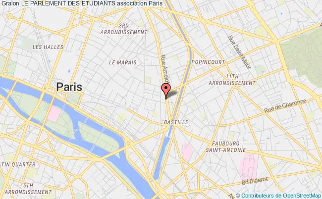 plan association Le Parlement Des Etudiants Paris