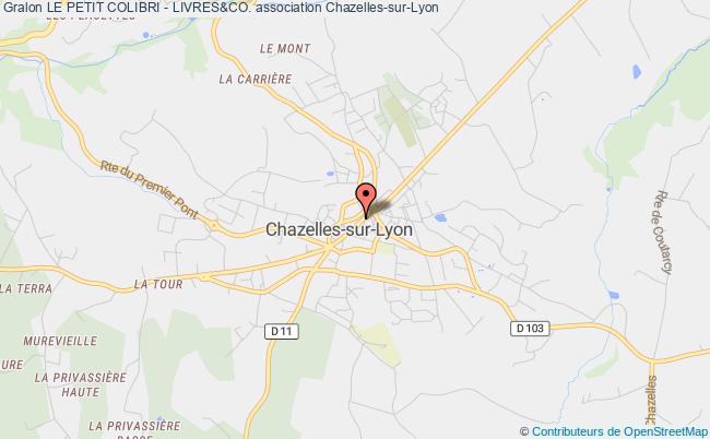 plan association Le Petit Colibri - Livres&co. Chazelles-sur-Lyon