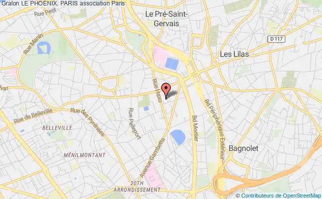 plan association Le Phoenix. Paris Paris 20e