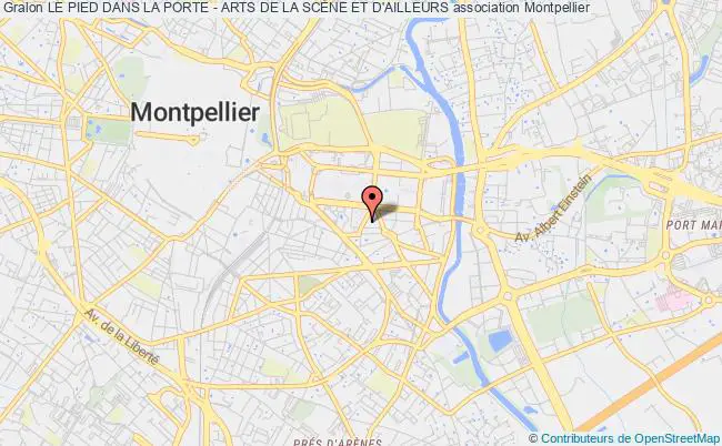 plan association Le Pied Dans La Porte - Arts De La ScÈne Et D'ailleurs Montpellier