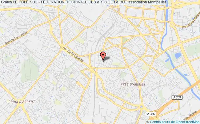 plan association Le Pole Sud - Federation Regionale Des Arts De La Rue Montpellier
