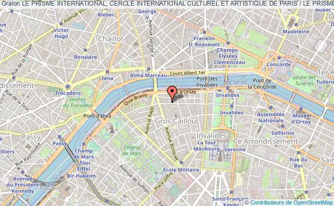 plan association Le Prisme International, Cercle International Culturel Et Artistique De Paris / Le Prisme International, Paris International Arts And Culture Club Paris