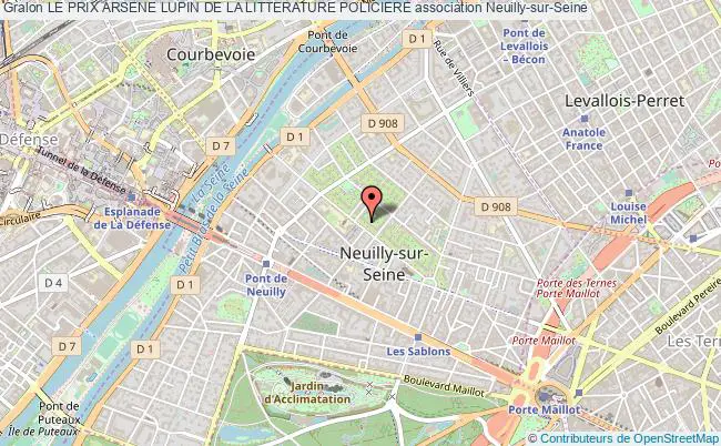 plan association Le Prix Arsene Lupin De La Litterature Policiere Neuilly-sur-Seine