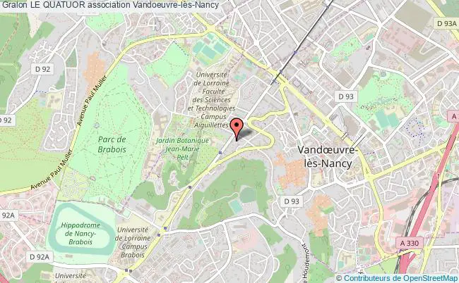 plan association Le Quatuor Vandoeuvre-lès-Nancy