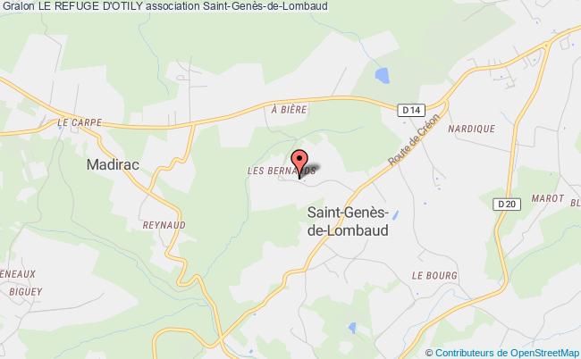 plan association Le Refuge D'otily Saint-Genès-de-Lombaud