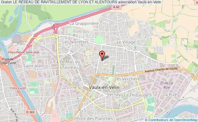 plan association Le RÉseau De Ravitaillement De Lyon Et Alentours Vaulx-en-Velin
