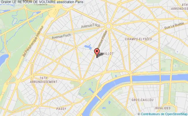 plan association Le Retour De Voltaire PARIS