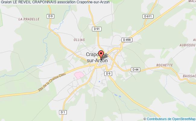plan association Le Reveil Craponnais Craponne-sur-Arzon