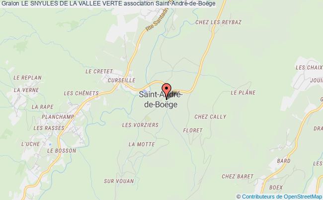 plan association Le Snyules De La Vallee Verte Saint-André-de-Boëge