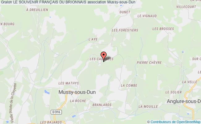 plan association Le Souvenir FranÇais Du Brionnais Mussy-sous-Dun