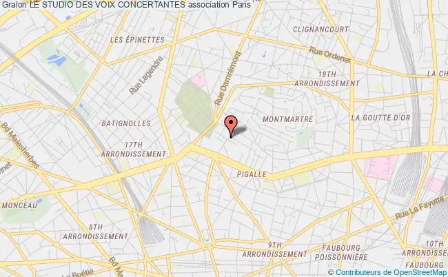 plan association Le Studio Des Voix Concertantes PARIS