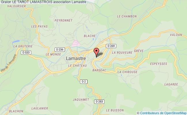 plan association Le Tarot Lamastrois Lamastre
