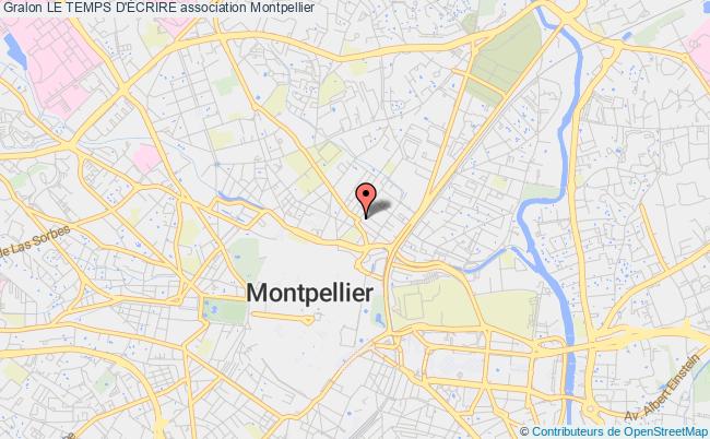 plan association Le Temps D'Écrire Montpellier