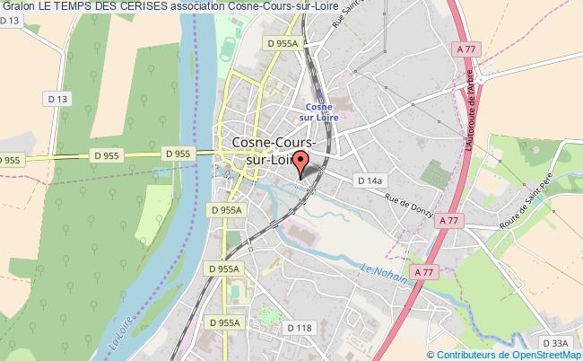 plan association Le Temps Des Cerises Cosne-Cours-sur-Loire