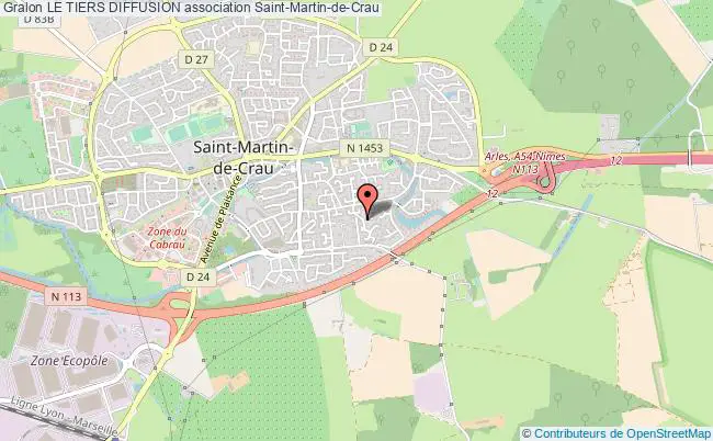 plan association Le Tiers Diffusion Saint-Martin-de-Crau