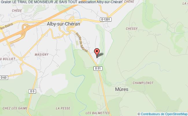 plan association Le Trail De Monsieur Je Sais Tout Alby-sur-Chéran