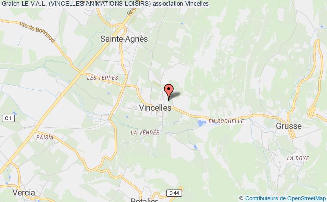 plan association Le V.a.l. (vincelles Animations Loisirs) Val-Sonnette