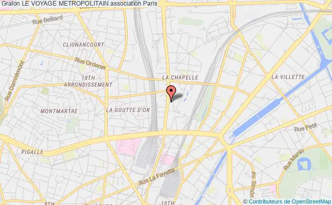 plan association Le Voyage Metropolitain Paris 18e