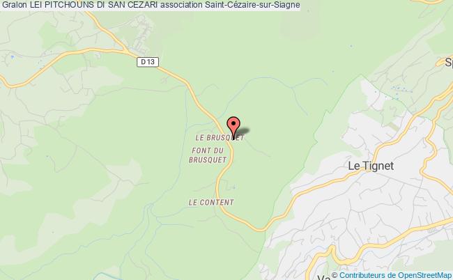 plan association Lei Pitchouns Di San Cezari Saint-Cézaire-sur-Siagne