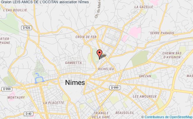 plan association Leis Amics De L'occitan Nîmes