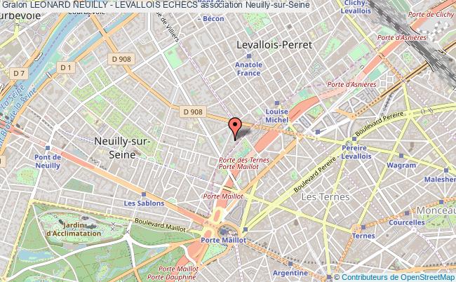 plan association Leonard Neuilly - Levallois Echecs Neuilly-sur-Seine