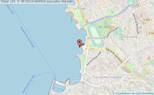 plan association Les 13 Or Sous-marins Marseille 16e
