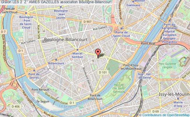 plan association Les 2  Z ' Amies Gazelles Boulogne-Billancourt