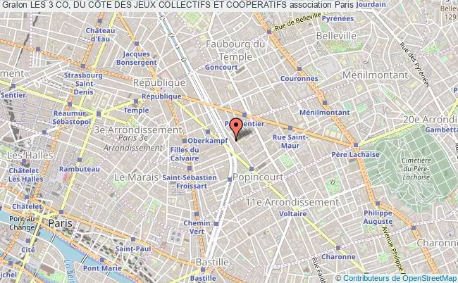 plan association Les 3 Co, Du CÔte Des Jeux Collectifs Et Cooperatifs Paris