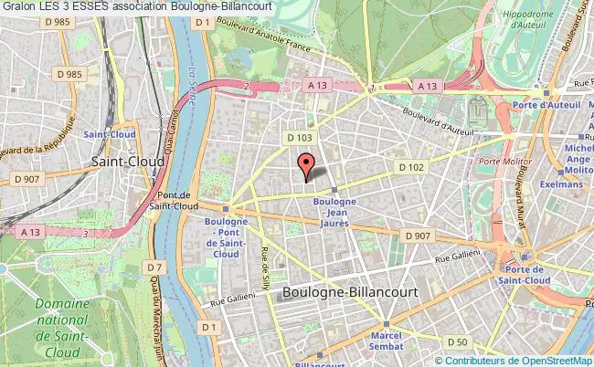 plan association Les 3 Esses Boulogne-Billancourt