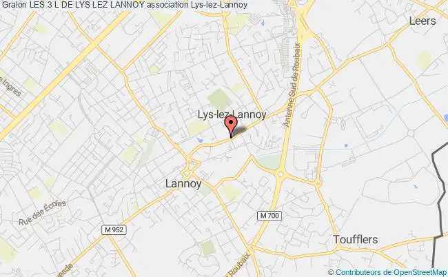 plan association Les 3 L De Lys Lez Lannoy Lys-lez-Lannoy