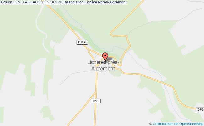 plan association Les 3 Villages En ScÈne Lichères-près-Aigremont