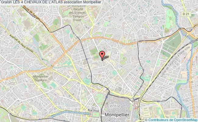 plan association Les 4 Chevaux De L'atlas Montpellier