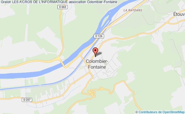 plan association Les A'cros De L'informatique Colombier-Fontaine
