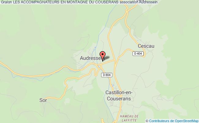 plan association Les Accompagnateurs En Montagne Du Couserans Audressein