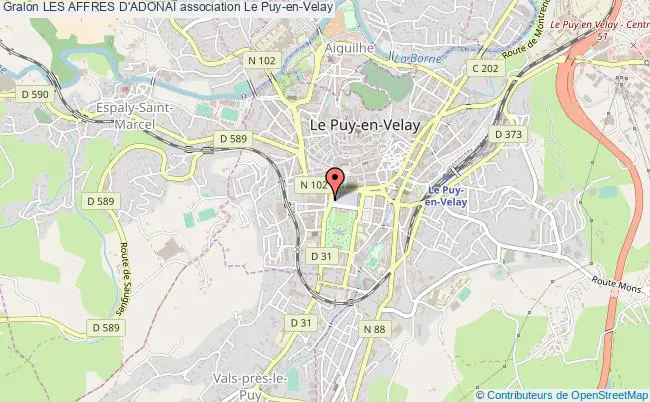 plan association Les Affres D'adonaÏ Le    Puy-en-Velay