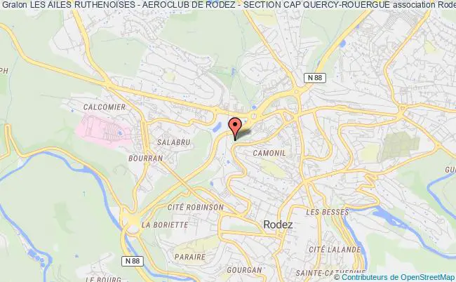 plan association Les Ailes Ruthenoises - Aeroclub De Rodez - Section Cap Quercy-rouergue Rodez