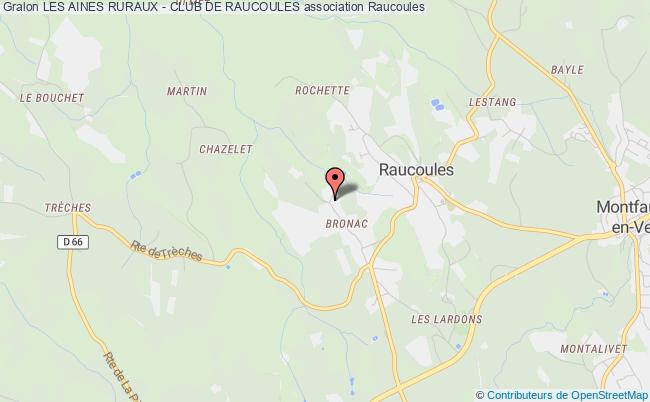 plan association Les Aines Ruraux - Club De Raucoules Raucoules