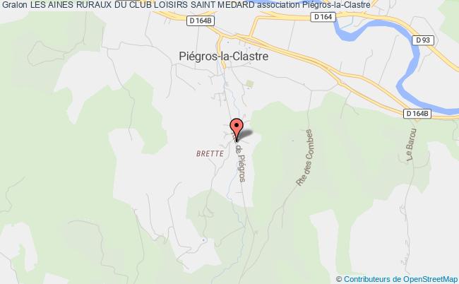 plan association Les Aines Ruraux Du Club Loisirs Saint Medard Piégros-la-Clastre