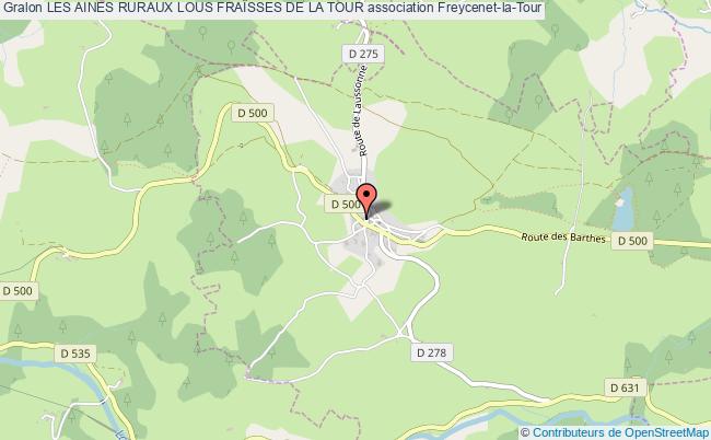 plan association Les Aines Ruraux Lous FraÏsses De La Tour Freycenet-la-Tour