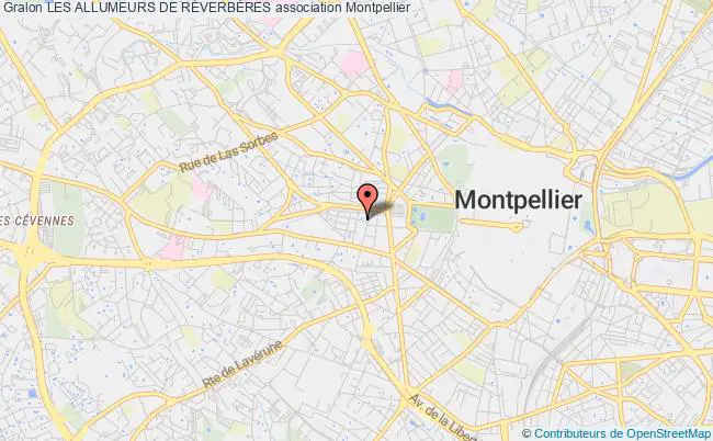 plan association Les Allumeurs De RÉverbÈres Montpellier