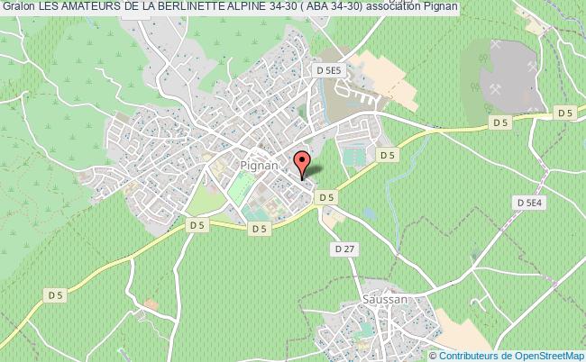 plan association Les Amateurs De La Berlinette Alpine 34-30 ( Aba 34-30) Pignan