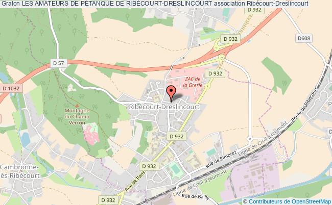 plan association Les Amateurs De PÉtanque De RibÉcourt-dreslincourt Ribécourt-Dreslincourt