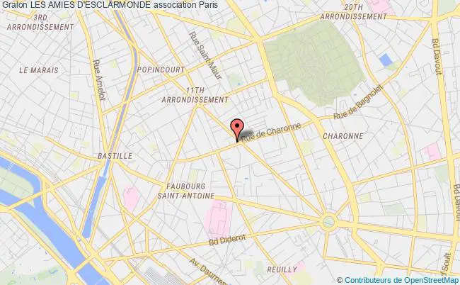 plan association Les Amies D'esclarmonde Paris