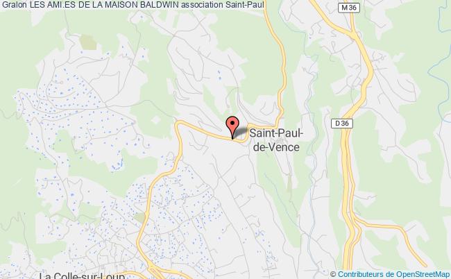 plan association Les Ami.es De La Maison Baldwin Saint-Paul-de-Vence