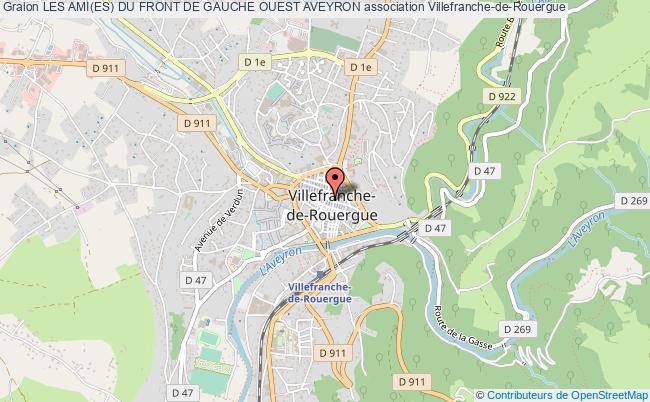 plan association Les Ami(es) Du Front De Gauche Ouest Aveyron Villefranche-de-Rouergue